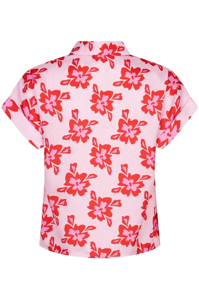 BLOUSE TINA S HSS2504 RED FLOWER